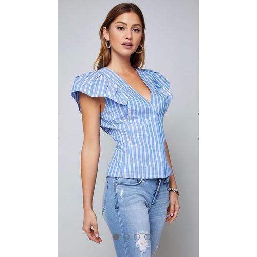 Girls Poplin Striped Top