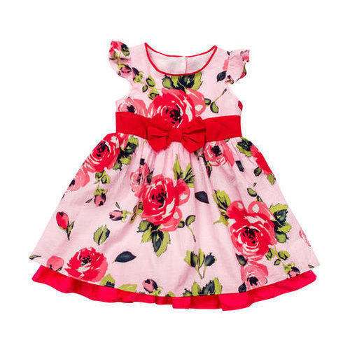 Casual wear Kids Cotton printed Frock