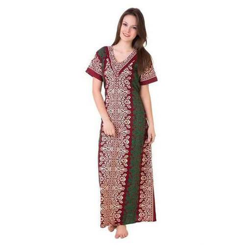 Cotton printed Half Sleeve ladies Nighty  by Sri Mahalakshmi Textiles