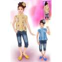 Kids Fancy Top And Capri Set