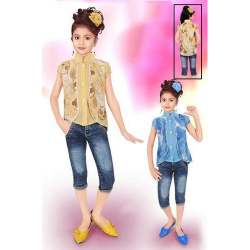 Kids Fancy Top And Capri Set