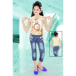 Kids Printed Top And Capri Set