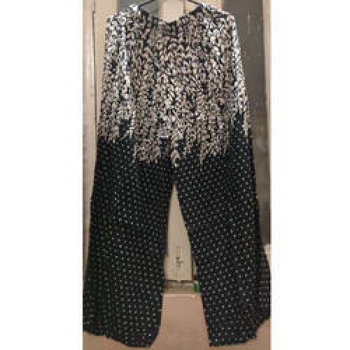 Ladies Black Printed Palazzo