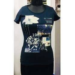 Ladies Blue Printed T-Shirts