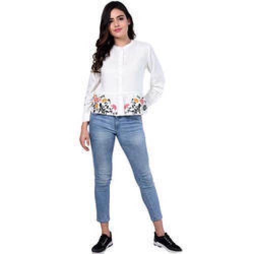Ladies White Casual Top