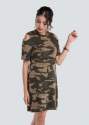 Camouflage Print Mini Dress