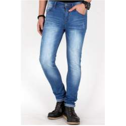 casual blue faded jeans