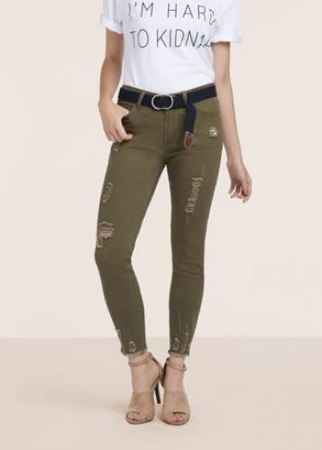 green funky jeans