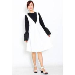 V neck part wear dress