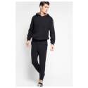 Woolen black hoodie