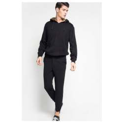 Woolen black hoodie