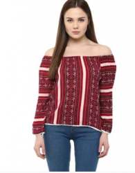 Exclusive Red Off Shoulder Top 