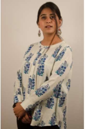 blue ethnic top