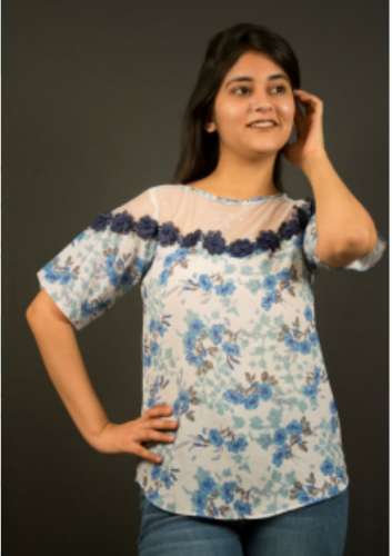 blue floral top