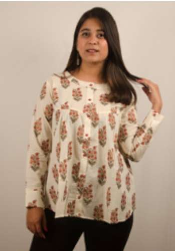 orange ethnic top