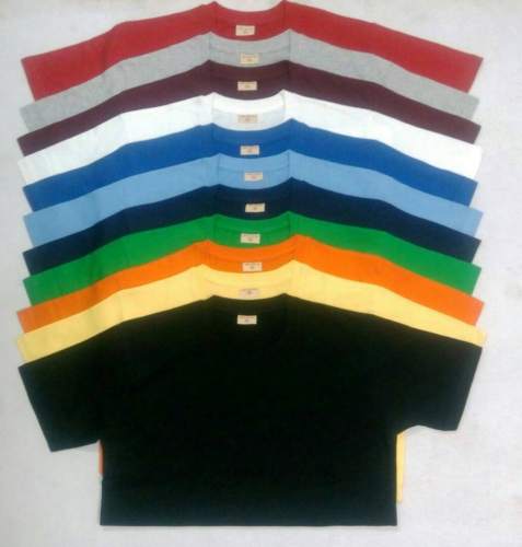 Round Plain T-shirts by M P Agricultural Corporation