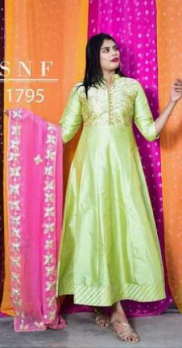 Ladies Fancy Gown With Dupatta by Shri Narayan Fashions