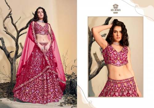 Arya Designs Floral vol 8 Heavy Bridal Wear Readymade Lehenga choli by Arya Designs