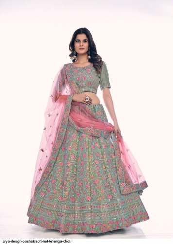 Arya Designs Poshak Soft Net Lehenga  by Arya Designs