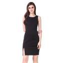 black scuba formal dress