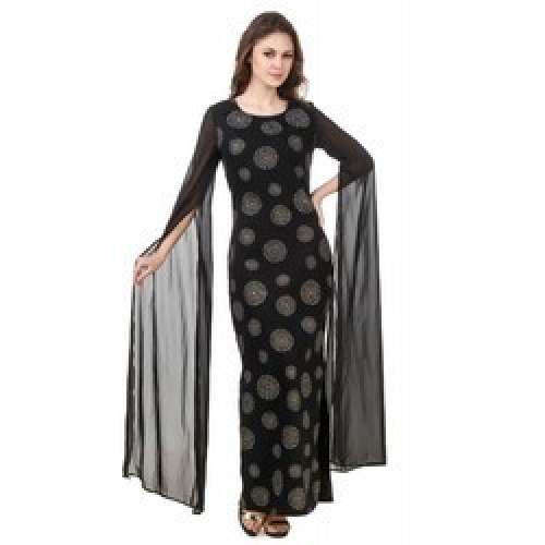 Cotton printed maxi dress