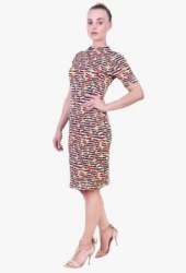 Designer One Piece Printed Western Dress 