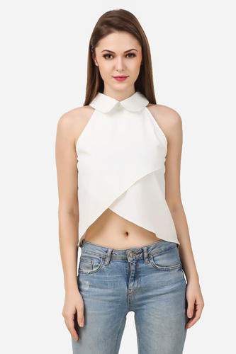 Designer White Solid Top