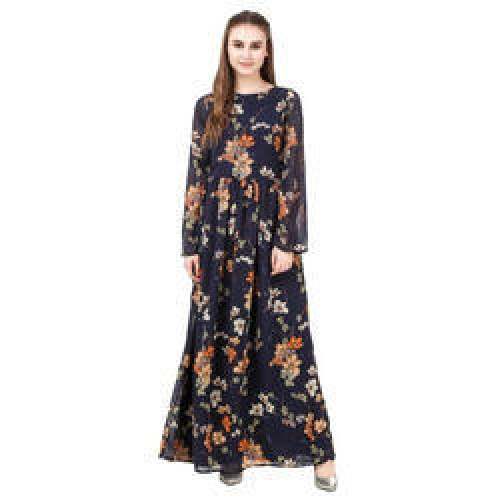 Polycrepe printed dress