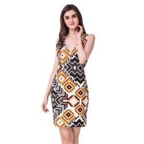 Printed midi one piece dress