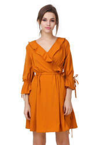 Ruffle shirt dress