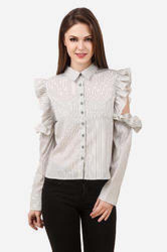 ruffle stripe shirt
