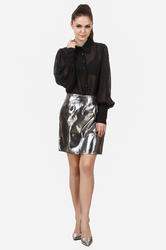 western metallic skirt