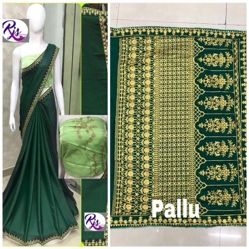 classy look green saree by Vastravilla Shopping