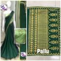 classy look green saree