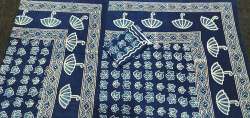 hand block printed bedsheet with pillow cover