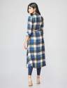 Blue Check Rayon Kurtis thumb 2