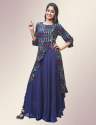 Double Layered Button Rayon Kurtis thumb 1