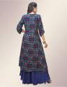 Double Layered Button Rayon Kurtis thumb 2