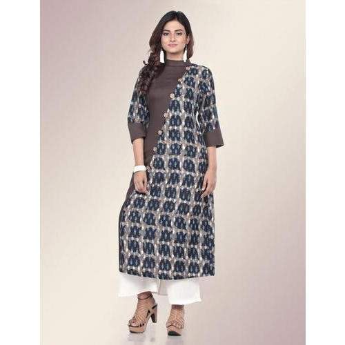 Half N Half Printed Kurtis at Rs.650 Piece in kolkata offer by Dressing Trendz Pvt Ltd