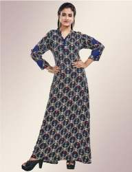 Long Sleeve Casual Rayon Kurtis