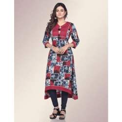 Maroon Printed Kurtis