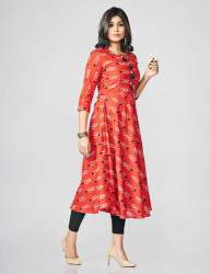 Stylish Girls Printed Flares Kurtis