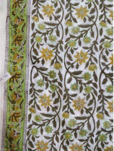 Mughal Block Cotton Printed Fabric