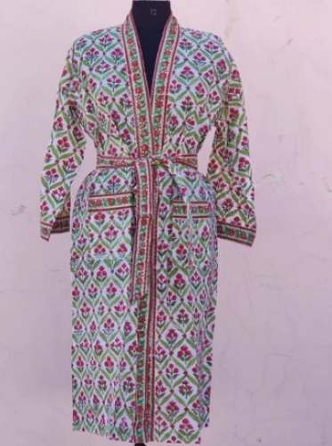 Hand Block Printed Long Kaftan by Meera Handicrafts