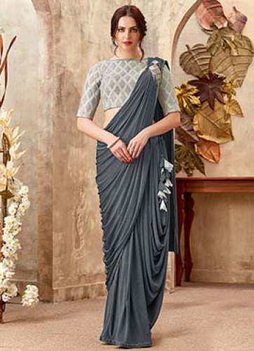 designer indo western saree