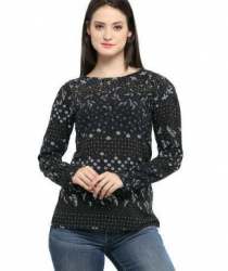 Full Sleeve Black Cotton Top 