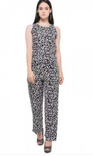 Sleeveless Graphic Print Jumpsuit  by Krypthm Tradelink L L P