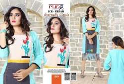 printed rayon kurtis- ice cream