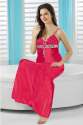 Stylish Strap Slip Design Pink Nighty 