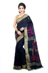 Black Linen Handloom Saree